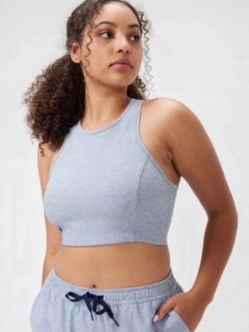 Outdoor Voices Athena Crop Top Lake Blue Size Small